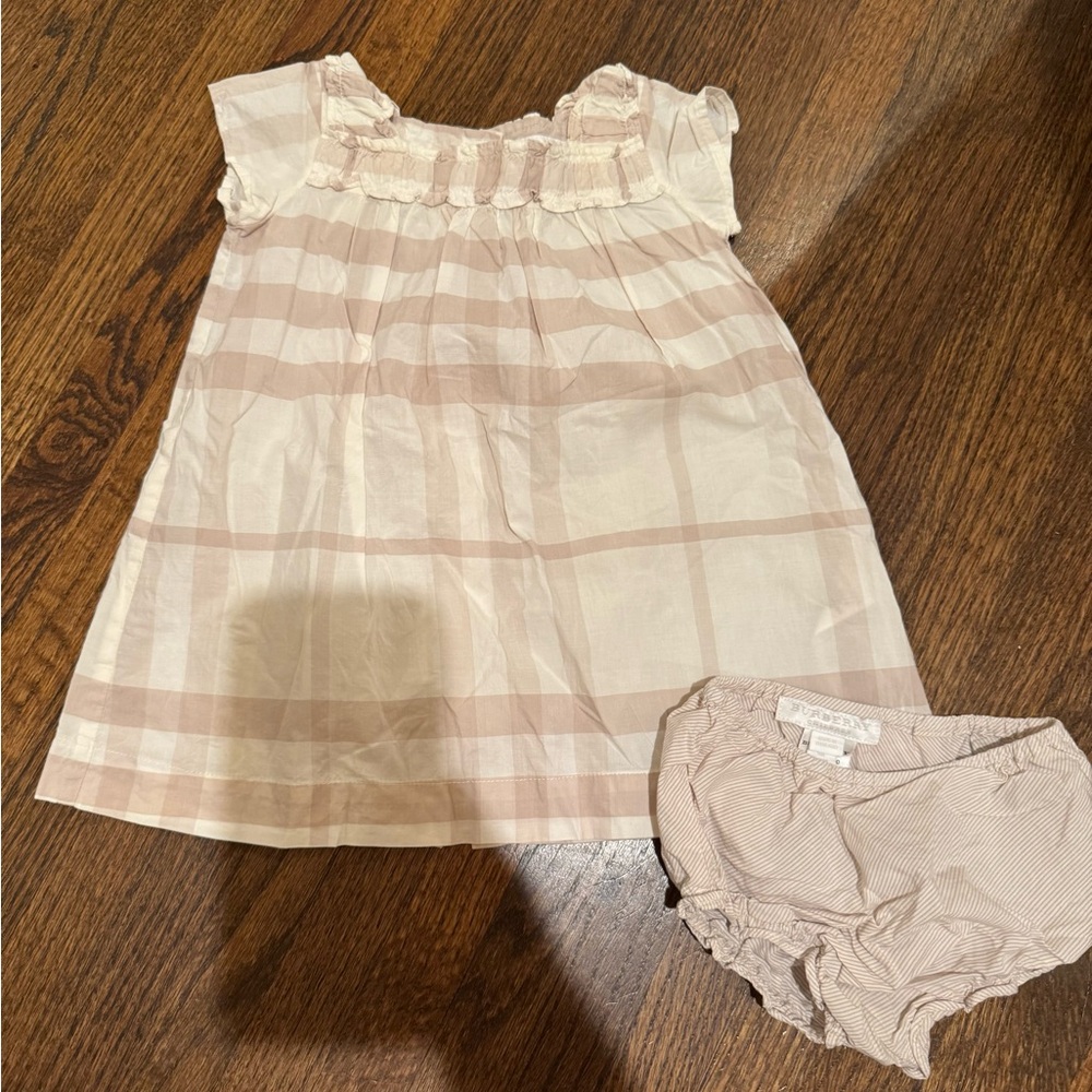 Burberry Cream and Tan Baby Outfit